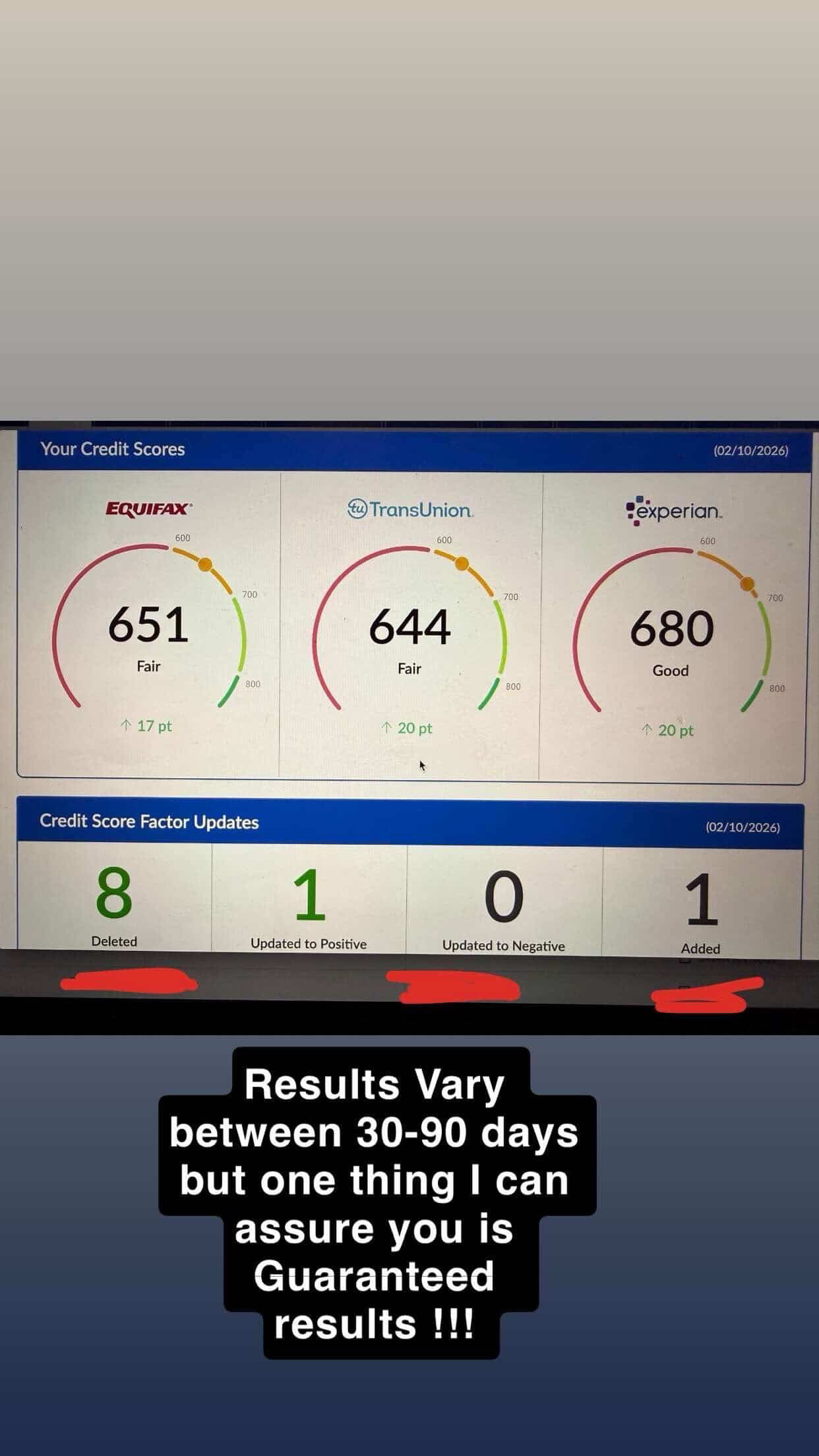 8 items deleted, scores up 17-20 points